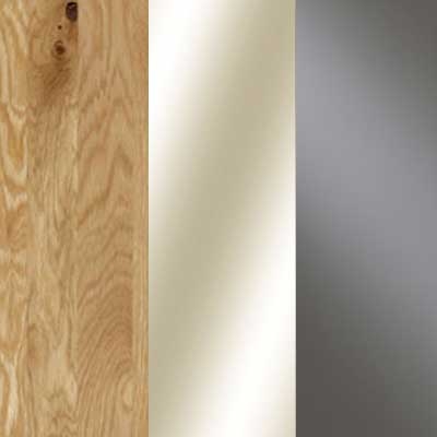 Semi Solid Oak Carcase with Parsol Bronze Mirror and Havana Glass Front 203