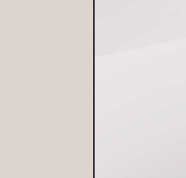 Silk Grey Carcase with Crystal White Glass Front A182A