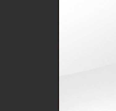 Metallic Grey Carcase with Glass White Front and Carcase Color Short Handle A860D