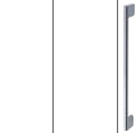 Alpine White Carcase and Front with Chrome Color Handle A010N