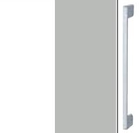 Alpine White Carcase and Silk Grey Front with Aluminium Color Handle A360M