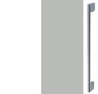 Alpine White Carcase and Silk Grey Front with Chrome Color Handle A360N