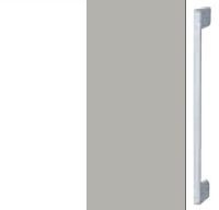 Alpine White Carcase with High Polish Soft Grey Front and Aluminium Color Handle A368M