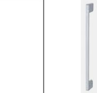 Alpine White Carcase with High Polish White Front and Aluminium Color Handle A014M