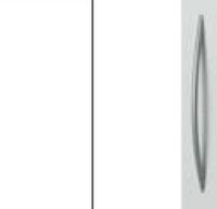 Alpine White Carcase with High Polish White Front and Aluminium Color Handle A014P