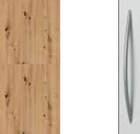 Artisan Oak Carcase and Alpine White Front with Aluminium Color Handle A380P