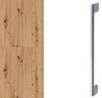 Artisan Oak Carcase and Alpine White Front with Chrome Color Handle A380N