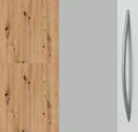 Artisan Oak Carcase and Silk Grey Front with Aluminium Color Handle A381P
