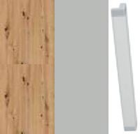 Artisan Oak Carcase and Silk Grey Front with Carcase Color Handle A381L