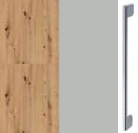 Artisan Oak Carcase and Silk Grey Front with Chrome Color Handle A381N