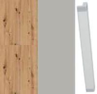 Artisan Oak Carcase with High Polish Soft Grey Front and Carcase Color Handle A384L