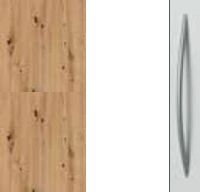 Artisan Oak Carcase with High Polish White Front and Aluminium Color Handle A383P