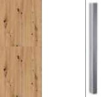 Artisan Oak Carcase with High Polish White Front and Chrome Color Handle A383K