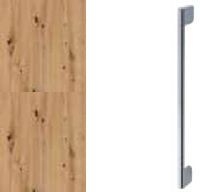 Artisan Oak Carcase with High Polish White Front and Chrome Color Handle A383N