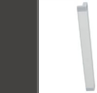 Graphite Carcase and Alpine White Front with Carcase Color Handle A366L