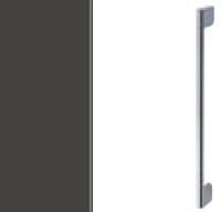 Graphite Carcase and Alpine White Front with Chrome Color Handle A366N