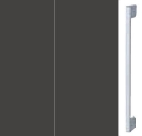 Graphite Carcase and Front with Aluminium Color Handle A034M