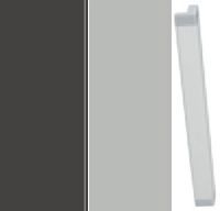 Graphite Carcase and Silk Grey Front with Carcase Color Handle A367L