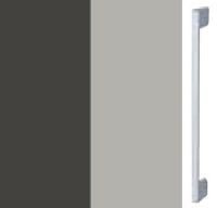 Graphite Carcase with High Polish Soft Grey Front and Aluminium Color Handle A377M