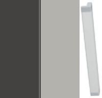 Graphite Carcase with High Polish Soft Grey Front and Carcase Color Handle A377L