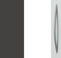 Graphite Carcase with High Polish White Front and Aluminium Color Handle A038P