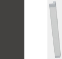 Graphite Carcase with High Polish White Front and Carcase Color Handle A038L