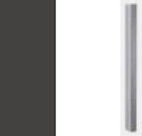 Graphite Carcase with High Polish White Front and Chrome Color Handle A038K