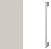 Silk Grey Carcase and Alpine White Front with Aluminium Color Handle A365M