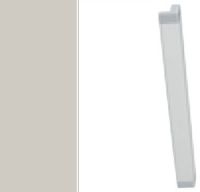 Silk Grey Carcase and Alpine White Front with Carcase Color Handle A365L