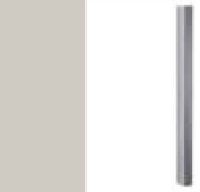 Silk Grey Carcase and Alpine White Front with Chrome Color Handle A365K