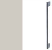 Silk Grey Carcase and Alpine White Front with Chrome Color Handle A365N