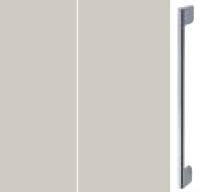 Silk Grey Carcase and Front with Chrome Color Handle A028N