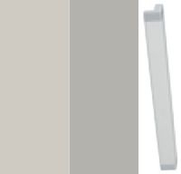 Silk Grey Carcase with High Polish Soft Grey Front and Carcase Color Handle A375L