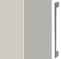 Silk Grey Carcase with High Polish Soft Grey Front and Chrome Color Handle A375N