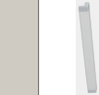 Silk Grey Carcase with High Polish White Front and Carcase Color Handle A032L