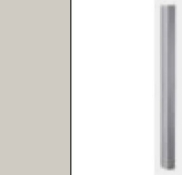 Silk Grey Carcase with High Polish White Front and Chrome Color Handle A032K