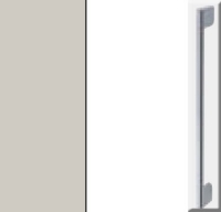 Silk Grey Carcase with High Polish White Front and Chrome Color Handle A032N