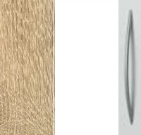 Sonoma Oak Carcase and Alpine White Front with Aluminium Color Handle A363P