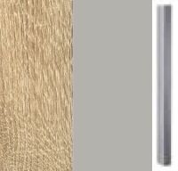 Sonoma Oak Carcase with High Polish Soft Grey Front and Chrome Color Handle A372K