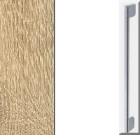 Sonoma Oak Carcase with High Polish White Front and Chrome Color Handle A026N