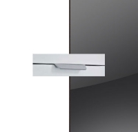 Rauch Aditio Alpine White Carcase with Basalt Glass Front and Chrome Color Handle No2 A991R