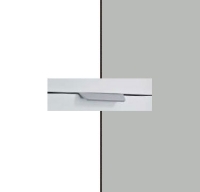 Rauch Aditio Alpine White Carcase with Silk Grey Glass Front and Aluminium Color Handle No2 AA58L