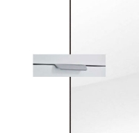 Rauch Aditio Alpine White Carcase with White Glass Front and Chrome Color Handle No2 A990R