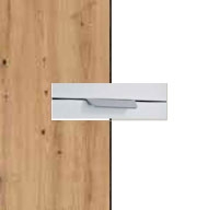 Rauch Aditio Aritsan Oak Carcase with Alpine White Front and Aluminium Color Handle No2 AD61L