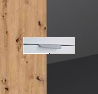 Rauch Aditio Aritsan Oak Carcase with Basalt Glass Front and Chrome Color Handle No2 AA49R