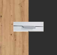 Rauch Aditio Aritsan Oak Carcase with Metallic Grey Front and Aluminium Color Handle No2 AD60L