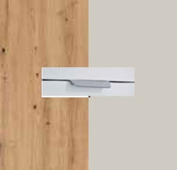 Rauch Aditio Aritsan Oak Carcase with Silk Grey Front and Aluminium Color Handle No2 AD62L