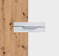 Rauch Aditio Aritsan Oak Carcase with White Glass Front and Chrome Color Handle No2 AA45R