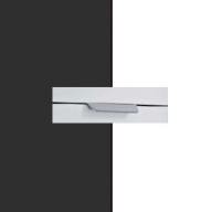Rauch Aditio Metallic Grey Carcase with Alpine White Front and Aluminium Color Handle No2 A874L