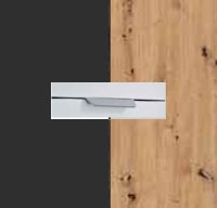 Rauch Aditio Metallic Grey Carcase with Aritsan Oak Front and Chrome Color Handle No2 AD67R